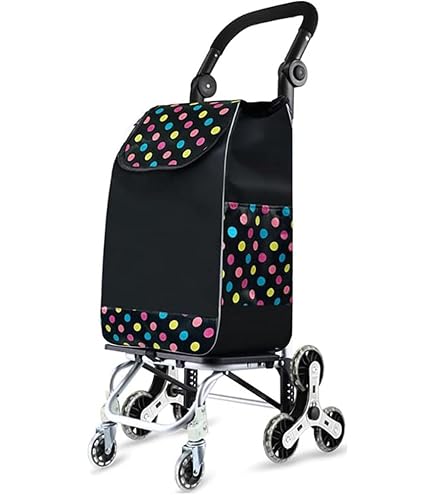 Sac de Chariot Pliable, Sac à Provisions Pliant avec Roues Pliable