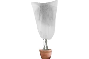 Velity Cubierta protectora contra heladas para plantas, de fieltro, protección contra heladas, protección contra el invierno para plantas, plantas en macetas, 80 x 120 cm