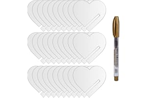 EIHI marqueur verre - 30 pièces marqueurs d'identification+1 marqueur de verre - rond transparent Boisson Étiquettes - Marqueurs pour Boissons Acrylique - Fête Boisson Étiquette