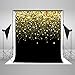 Produktbild Kate 5×7ft(1.5×2.2m) Gold Punktiert Foto Hintergrund Schwarzes mit Goldenem Partikel Hintergrund Glitter Shinning Foto Studio Stützen für Hochzeits Geburtstags Fotografie