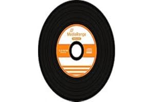 MediaRange Vinyl CD-R 700MB|80min 52-fache Schreibgeschwindigkeit, Schwarze Schreibseite, 50er Cakebox