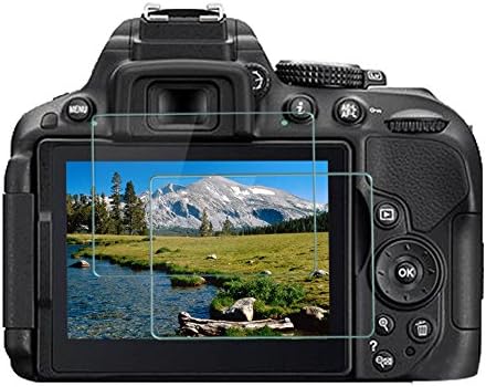 Ktele Tempered Toughened Optical Glass Camera Screen Protector For Nikon D5300/D5500/D5600 Digital SLR camera Anti-scratch Anti-burst Super Light Transmittance Digital Picture Frame 2X Sheets Screen Protector Foils