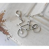 1 Charm Fahrrad Love Herz Karabiner Anhänger