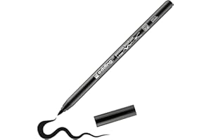Edding 4200 Pennarello per porcellana - nero - 1 penna - punta pennello 1-4 mm - per dipingere e decorare la ceramica, porcellana - lavabile in lavastoviglie, inchiostro opaco, asciugatura rapida