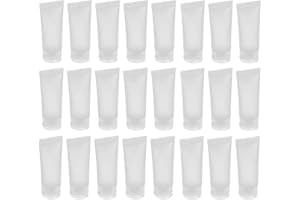 HAPPYUPCITY Leere, tragbare, nachfüllbare, transparente Kunststoff-Kosmetikflaschen mit Klappdeckel, für Make-up, Probe, Reisen, Verpackung, Behälter, Fläschchen, Behälter für Shampoo, Gesichtsreinigung,