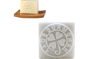 FUNRELAXER DIY Soap Stamp Resina timbro sapone timbro naturale fatto a mano sapone albero modello di stampa sapone fatto a mano Personalità resina mini timbro fare il sapone