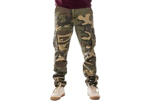 Vasego Men's Cargo Trousers - Durable Work Pants for Men with 6 Pockets - Loose Fit Men's Work Trousers - Camping Hiking Trousers 28-38