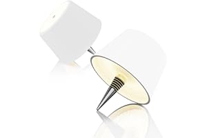 MU LIN lampada bottiglia ricaricabile,lampada da tavolo senza fili,Controllo Touch da 3 Modalita Temperatura di Colore, Dimmerabile, per Soggiorno, Camere da Letto,2PZ BIANCO