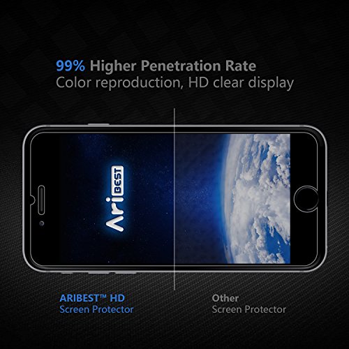 iPhone 7 Panzerglas Schutzfolie [3 Stück],Aribest Ultra-klar Panzerglas Schutzfolie für iPhone 7 3D Touch Kompatibel (0.25mm HD Ultra Clear) - 3