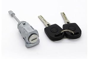 Yurefax Linker Ringt-Fahrertür-Schließzylinder, for Seat, Cordoba Ibiza III 6L3837167B 6L3837168B mit SCHLÜSSEL 2002-2008 Bedienelemente(LEFT2 x Key)