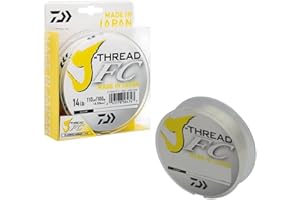 Daiwa Hilos de Pesca J-Thread FC Fluorocarbon 50 m 55 yd 0.555 mm 50 LB Fluorocarbono Spinning Surfcasting Boloñesa