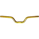 UPANBIKE Bike Handlebar 25.4mm 520mm Aluminum Alloy Riser Bar Rise 80mm for Fixed Gear Bike Bicycle(Gold)