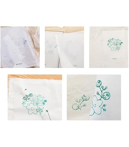 BENECREAT Water Soluble Embroidery Stabilizers - 4 Sheets With Flower A-Z Letters & Numbers - View #4