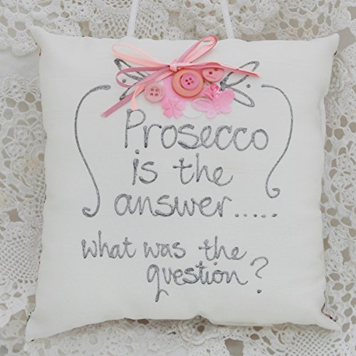 Prosecco is the answer.... what was the question? Hanging pillow