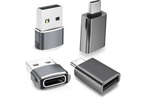 Basesailor Adapter USB C, 4 sztuki, gniazdo typu C na wtyk USB A, kabel do ładowania, Thunderbolt 4 OTG, konwerter do Apple MacBook, iPhone 14, 13, 12, 11 Plus Pro Max Mini, Samsung Galaxy S23 S22