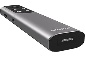 Télécommande de Présentation sans Fil - Marmitek WPR-400 avec Pointeur Numérique, Fonction Air Mouse, Zoom, Portée de 30m, Récepteur USB, Compatible Windows & macOS