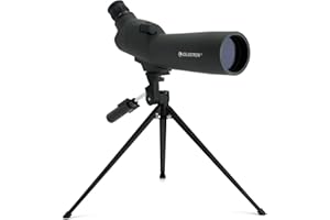 Celestron 52223 UpClose 60mm Zoom Angled Refractor Spotting Scope Telescope, Green