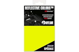 VFLUO 3M REFLECTIVE COLORS™, Universal adhesive DIY kit for Helmet/motorcycle/Scooter/Bike, 3M Technology™, 10 x 15 cm sheet, Fluo Yellow