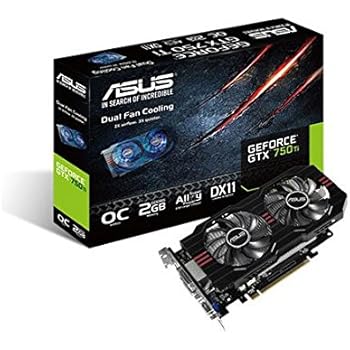 ASUS GTX750TI-OC-2GD5 - NVIDIA GTX 750Ti OC 1150MHz 5400MHz 2GB 128-bit DDR5 DUAL-LINK DVI-I/DVI-D HDMI PCI-E GRAPHICS CARD