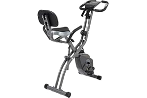 MAGIC LIFE Bicicletta pieghevole con resistenza magnetica regolabile a 10 livelli. La cyclette pieghevole verticale e reclinata è la bici da allenamento perfetta