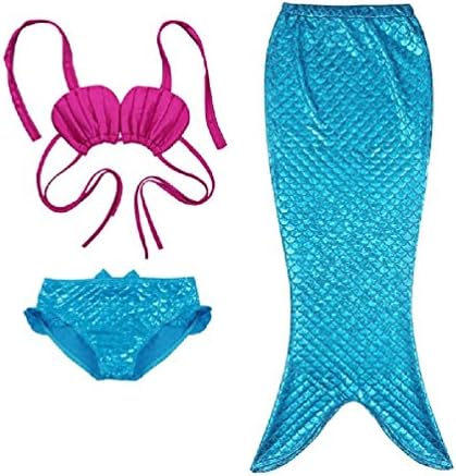 Mythgiftuk Baby Girls Mermaid Tail Bath Split Swimsuit Costume Swimsuit Bikini Set