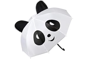 VON LILIENFELD® Parapluie Enfant Cadeau Garçon Fille Panda Jusqu'à 8 ans léger Blanc Noir