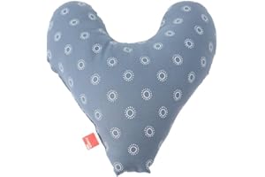 ‎POWER INN POWER INN Brustkissen Hope ca. 32x34cm | Herzkissen als Schmerzlinderung nach Mastektomie | weiches Unterarm- oder Achselkissen | 100% Baumwolle (Weiß/Blau)