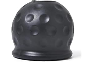 ISKIP Trailer Tow Bar Cover, Universal 50mm Soft Rubber Trailer Tow Ball Cover, Protector for Truck Trailer Caravan RV Car (Black)