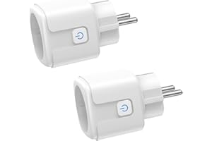 FAYIBUY Presa Intelligente WiFi, 2 Pezzi Presa Smart WiFi 16A 3680W, Smart Plug compatibile con Alexa e Google Home, con Monitoraggio Energia | App Controllo Remoto | Controllo Vocale | Timer (Bianco)