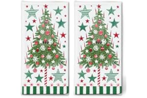 PAPER+DESIGN 20 einzelne Taschentücher Weihnachten Dekorierter Weihnachtsbaum. 2 Packungen mit 10 einzelnen Papiertaschentücher bedruckt als Geschenk.