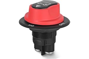 Gebildet Interrupteur de Déconnexion de Batterie 50A Isolateur de Déconnexion Principal 12V-48V Interrupteur Coupure de Courant Marche/arrêt Etanche Robuste pour Bateau Marin Voiture RV ATV UTV Yacht