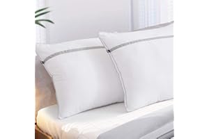 BedStory [Nowa wersja] Zestaw 2 60 x 60 cm, średnia poduszka 60 x 60 cm z wypełnieniem 3D z poliestru, nadmuchiwaniem i ochroną kształtu, poduszka przeciwpociowa do hotelu na kanapę