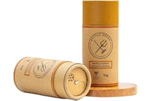 Battle Green Orange & Neroli Natural Dry Shampoo Powder - Vegan Friendly, Cruelty Free, Handmade UK, Zero Waste, Plastic Free Refillable Tube 55g