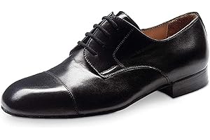 Werner Kern Hommes Chaussures de Danse 28011 - Cuir Noir - Large - 2 cm Ballroom