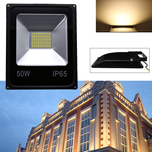 VINGO® 50W Smd LED Fluter Außen Flutlicht Strahler Scheinwerfer IP65 Warmweiß - 6