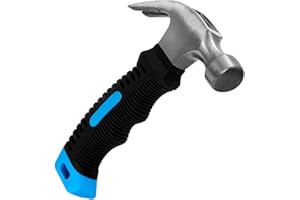 ATENNY Small Claw Hammer 8oz Framing Hammer Mini Nail Hammer with Comfort Grip Handle for Women, Home, DIY, Camping, Tent Stakes