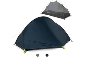 Naturehike Ultralight Tent, 1 Person Dome Tent, Waterproof for Backpacking, Trekking with 3 Seasons, Easy Setup for Hiking, Portable, Anti UV Double Layer Camping Tent