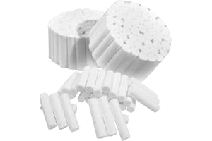 KEWUF KENWOOD 100 Pcs tamponi nasali emostatici, Contenitori Tamponi per Sanguinamento Dal Naso, Rotoli di Cotone, Rotoli di Garza Morbida, Tappi di Arresto del Sangue dal Naso per Bambini di Età Inferiore