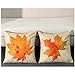 Produktbild gotd Weihnachten Deko Kissen Warm Maple Leaf Baumwolle/Leinen Kissen Überwurf Schutzhülle Kissenbezüge Kissenbezug für Sofa Überwurf Kissen Fall Christmas Gifts 45,7 x 45,7 cm