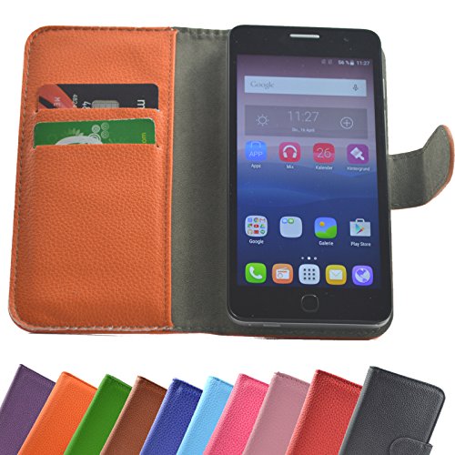 Medion Life E5008 Smartphone / Slide Kleber HÃ¼lle Case Cover Schutz Handy Tasche Cover Etui HandyhÃ¼lle SchutzhÃ¼lle in Orange