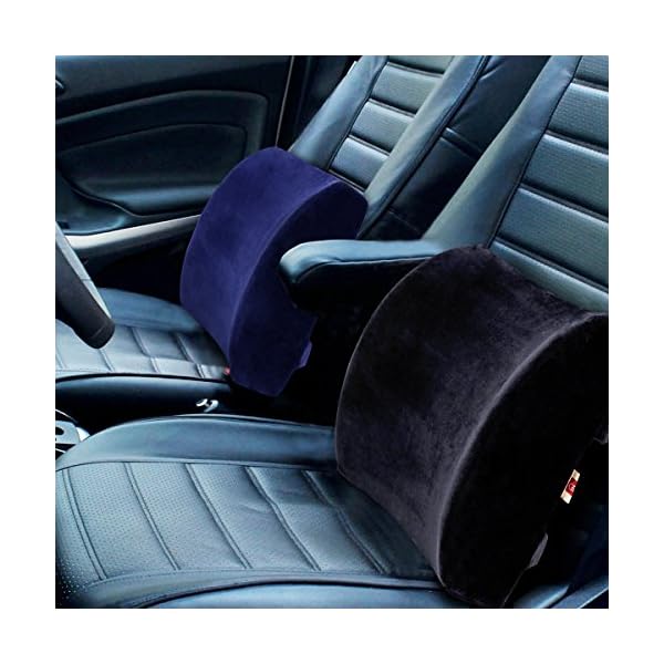LoveHome Lumbar Support Pillow Back Cushion for Office Chair with Memory Foam and Velvet Cover Relief Lower Back Pain for Car Sofa - Image 8