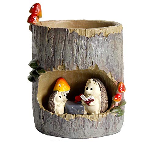 Macetas con diseño de flores y bonsai para oficina