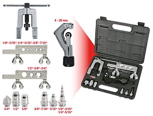KS Tools 122.1100 Klima-Kälte-Bördel und Muffen-Satz 1/8 Zoll-3/4 Zoll, 10-teilig - 2