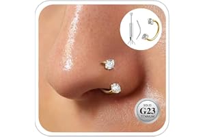 ESHIONER G23 titan hästsko näspiercing näsring silver guld 20 g 7–10 mm näsring för kvinnor män tunna ringar tragus örhängen