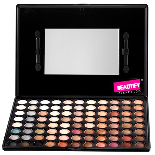 Beautify – 88 Hautfarben/Neutral Lidschatten Palette Make-Up Set Kit - 3