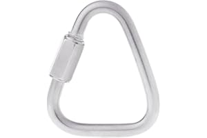 GUOML WOWOWO Moschettone Triangolare in Acciaio Inossidabile 304 con Chiusura a Vite per Arrampicata e Alpinismo