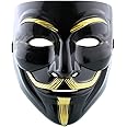 V for Vendetta Mask - Guy Fawkes, Hacker, Anonymous, Purge, Horror, Cosplay, Masquerade, Act, Commemoration, 5th November, Carnival, Halloween, Festival, Bonfire Night, On Size, All Ages, Colour Theme