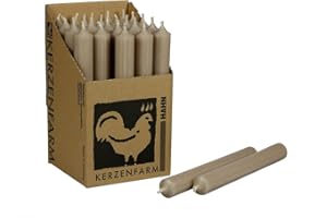 MISS LOVELY Kerzen-Set 10 Stück Stabkerzen Taupe beige braun Tisch-Deko Hochzeits-Dekoration Gedeckter Tisch Oster-Deko Konfirmation Kommunion Taufe Weihnachten Adventskranz Geburtstags-Deko