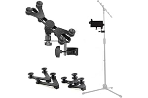Hola! Music HM-MTH Microphone Music Stand iPad Tablet Smartphone Holder Mount - Fits Devices from 6 to 15 Inch