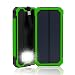 Produktbild Externe Akku,15000mAh Dual USB Außen Tragbare Solar Ladegerät mit LED , schön Power Bank für iPhone,HTC und andere Smartphone (Grün)
